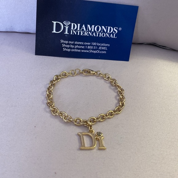 NWOT - Diamonds International Brassy Gold Tone Metal Hanging Cruise Ship Charm - Picture 5 of 8